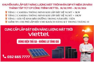lắp đặt điện mặt trời viettel nghệ an tháng 10